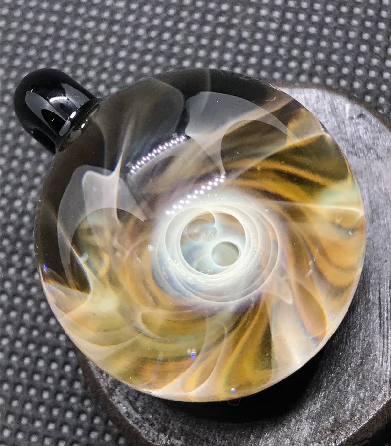 球星系星云三维图案高硼硅玻璃吊坠 - 项链 - 玻璃 多色