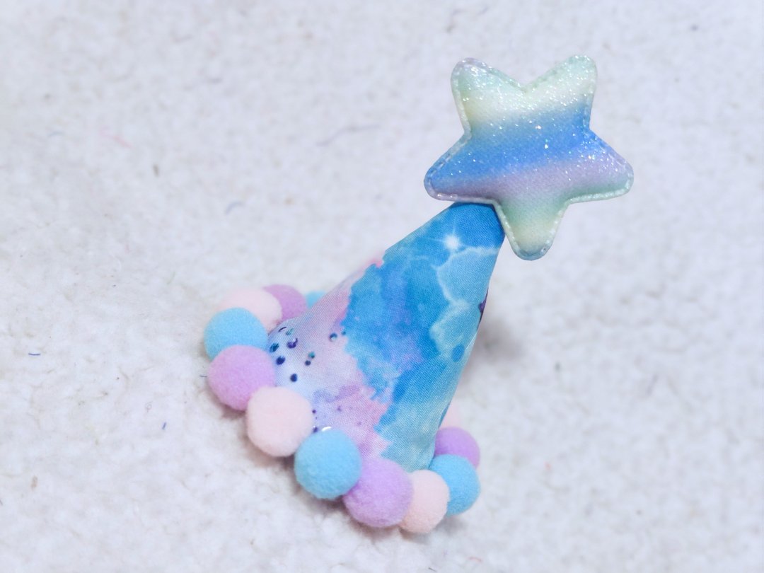 Birthday star 生日之星 宠物生日帽 - 衣/帽 - 棉 粉红色