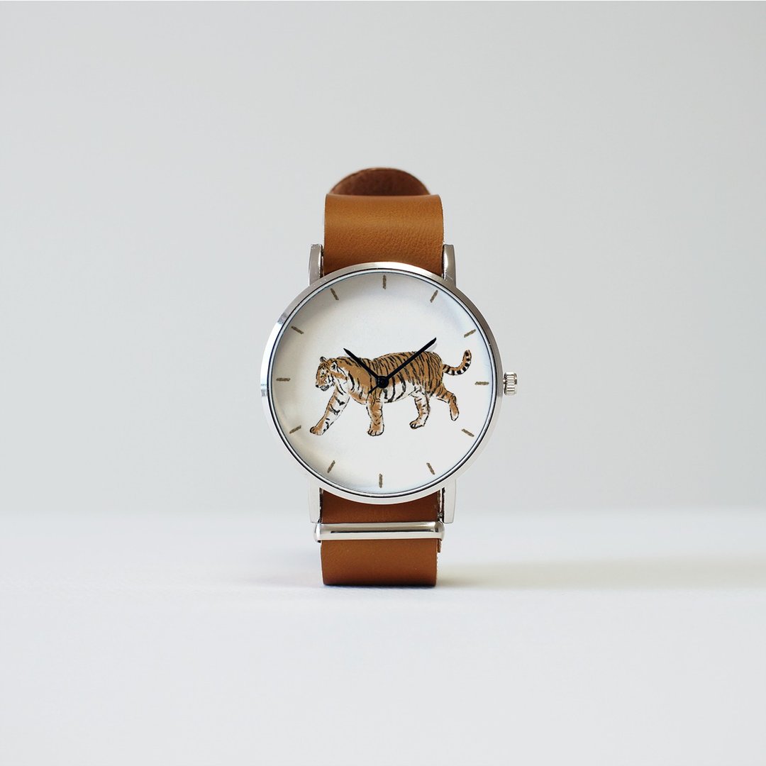 Tiger watch - 女表 - 其他金属 黄色