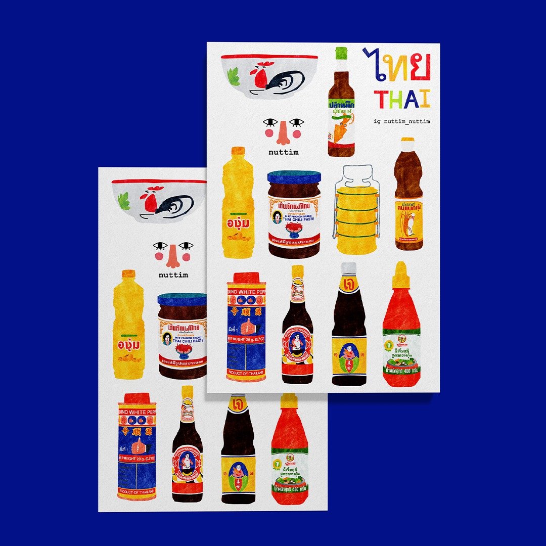 Sticker : Sauce Thailand Set - 贴纸 - 防水材质 多色
