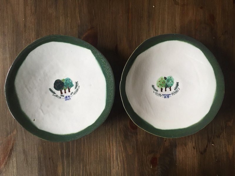 情人 对盘 偶们 爱情树 周年 - 花瓶/陶器 - 其他材质 绿色