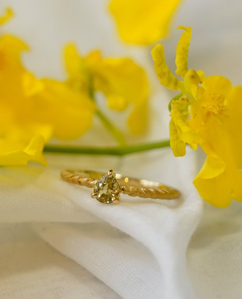 K18 金绿宝石戒指 - 戒指 - 其他金属 绿色