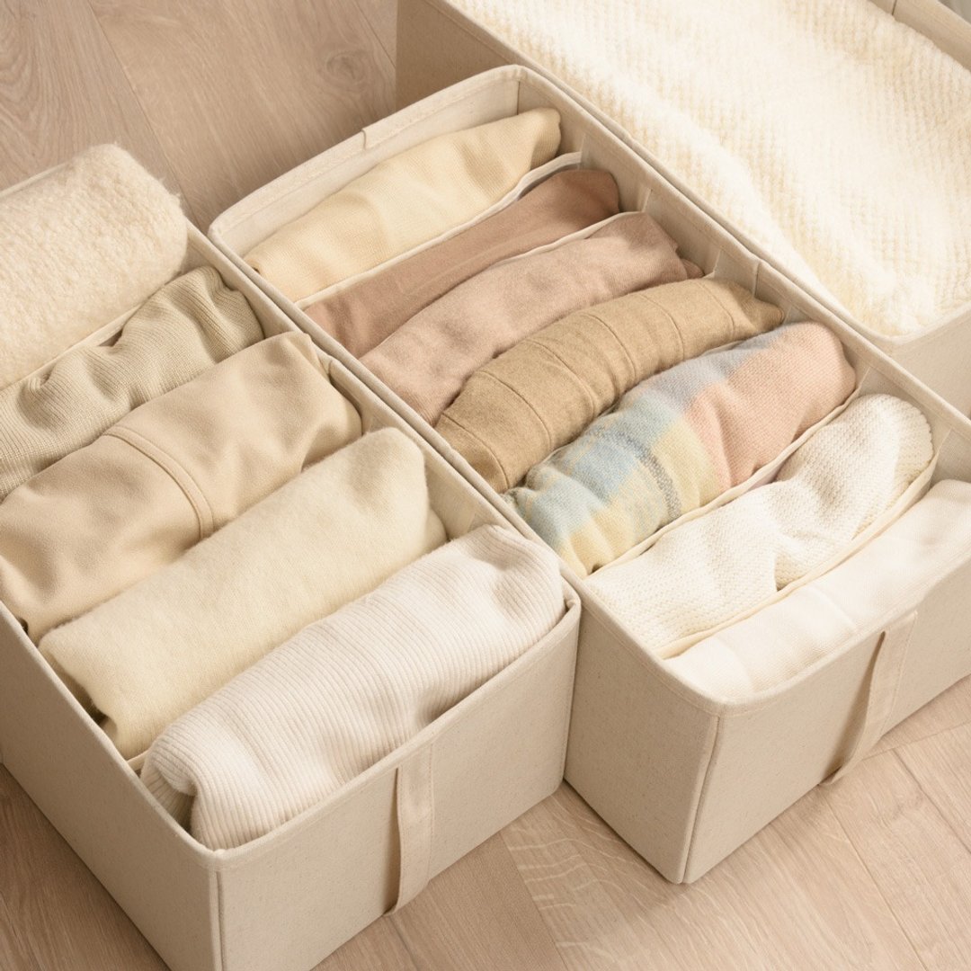 【Gudee】ALFIO 衣物分格收纳箱 ( 单格 / 5格 / 7格 ) - 收纳用品 - 棉 白色
