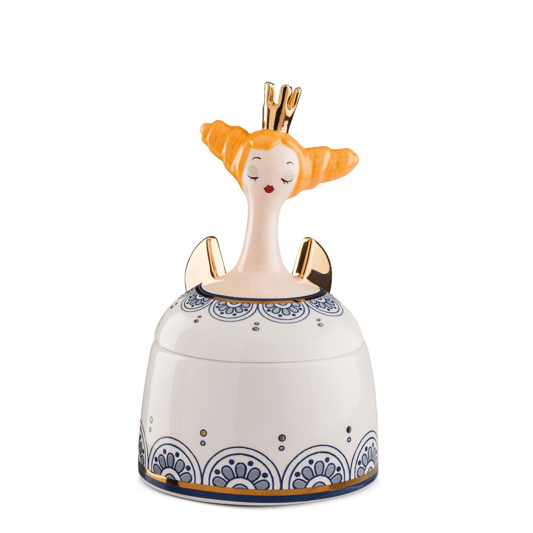 意大利EGAN- 玩偶系列 珠宝盒 白色皇后 13X18CM(中) - 收纳用品 - 陶 白色