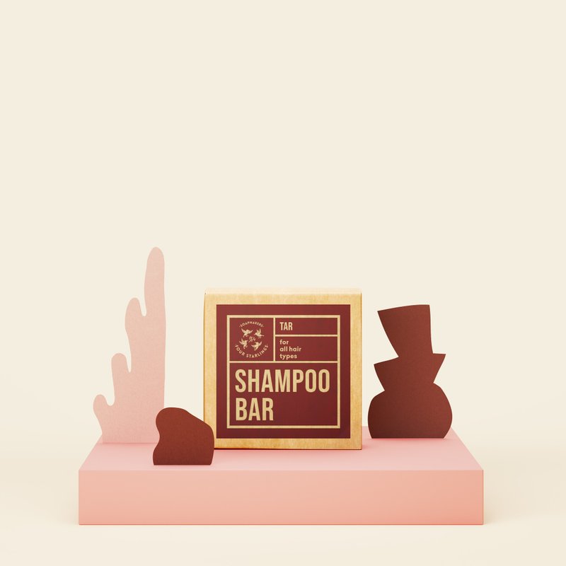 Tar 焦油洗发饼 - 洗发用品 - 精油 咖啡色