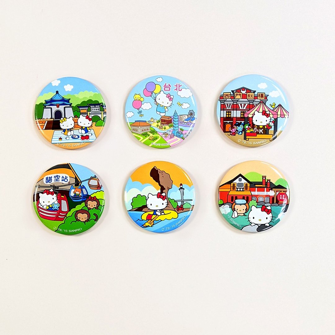 【漫游台湾 X 三丽鸥】Hello Kitty开瓶器磁铁+行李箱贴(2) - 冰箱贴/磁贴 - 其他金属 