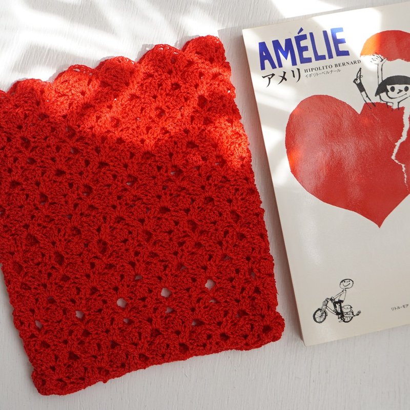 Ba-ba 手工编织缕空多用途小包 No.SB6 - 化妆包/杂物包 - 其他材质 红色