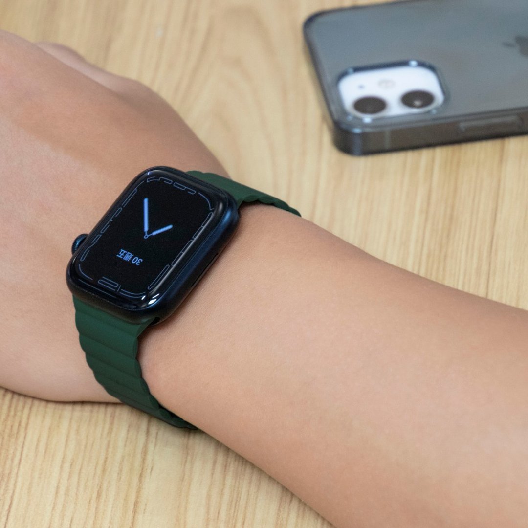 Torrii Apple Watch 表带 SATURN 系列 - 墨绿色 - 表带 - 硅胶 绿色