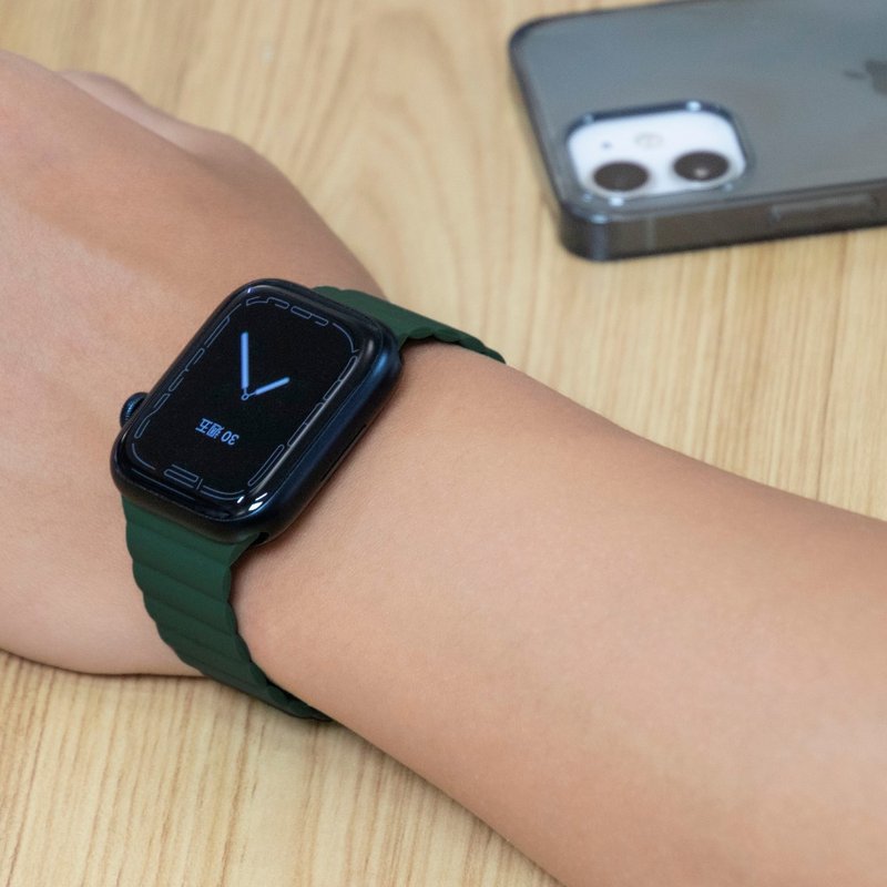 Torrii Apple Watch 表带 SATURN 系列 - 墨绿色 - 表带 - 硅胶 绿色