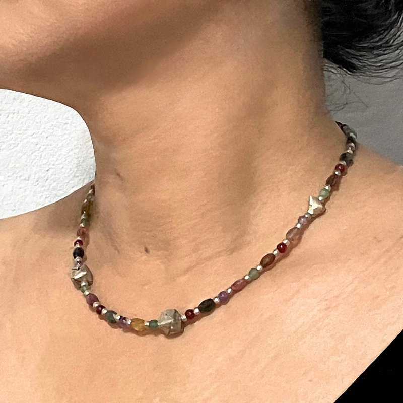 柔和宝石复古项链与银饰极简项链 母亲节礼物 - 项链 - 宝石 