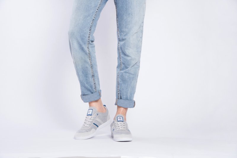 宝特瓶制休闲鞋  Opale休闲系列   麻花灰/深水蓝  男生款式 - 男款休闲鞋 - 环保材料 灰色