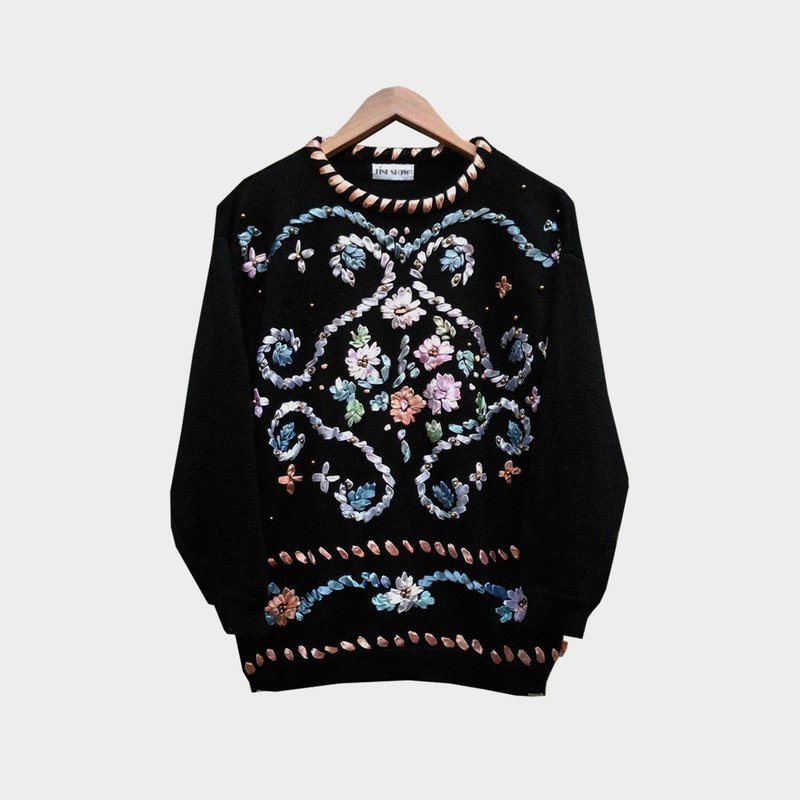 古着针织毛衣 A50 - 女装针织衫/毛衣 - 棉．麻 黑色