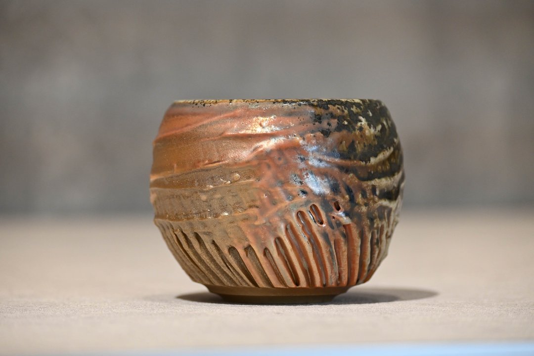 双层肌理手作杯款 主人杯 茶杯【臻麟陶艺】 - 茶具/茶杯 - 陶 