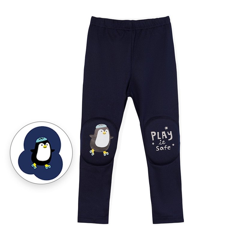 韩国 OZKIZ 护膝弹力紧身裤-海军蓝 - 童装裤 - 尼龙 