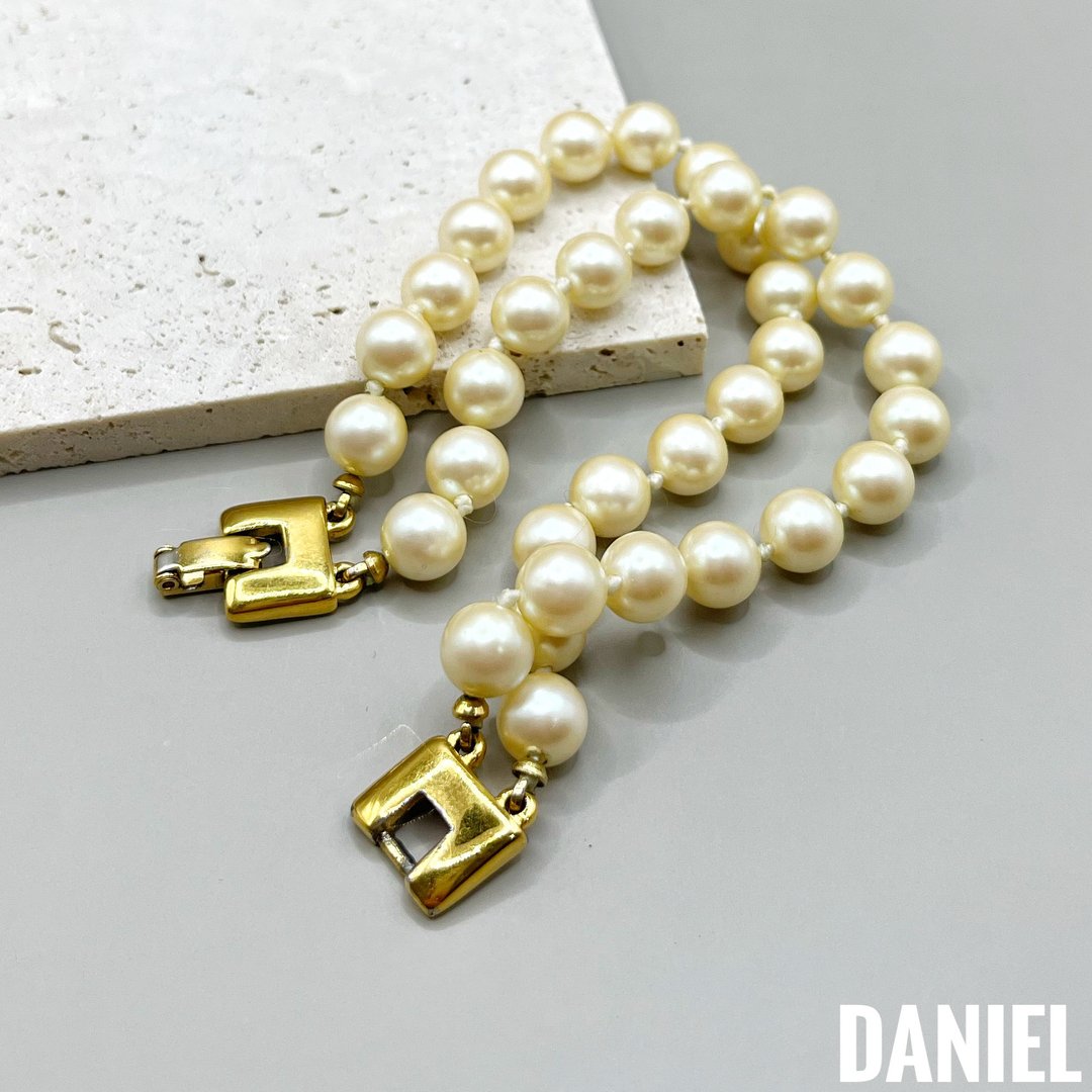 •DANIEL• 欧美老件 MONET双排仿珍珠手链 - 手链/手环 - 其他金属 金色