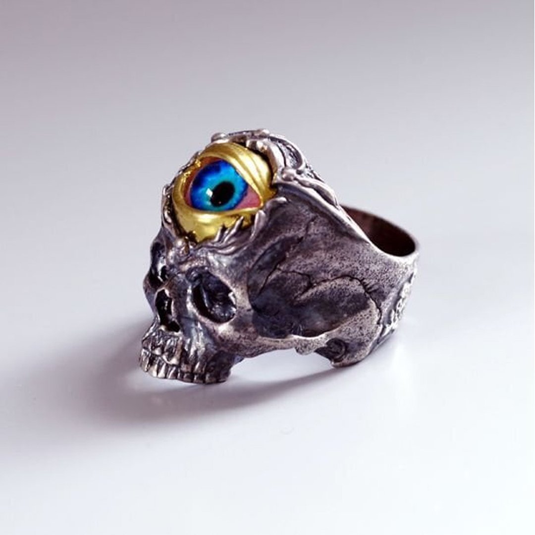 Glare skullring by GRYPHON - 戒指 - 纯银 银色