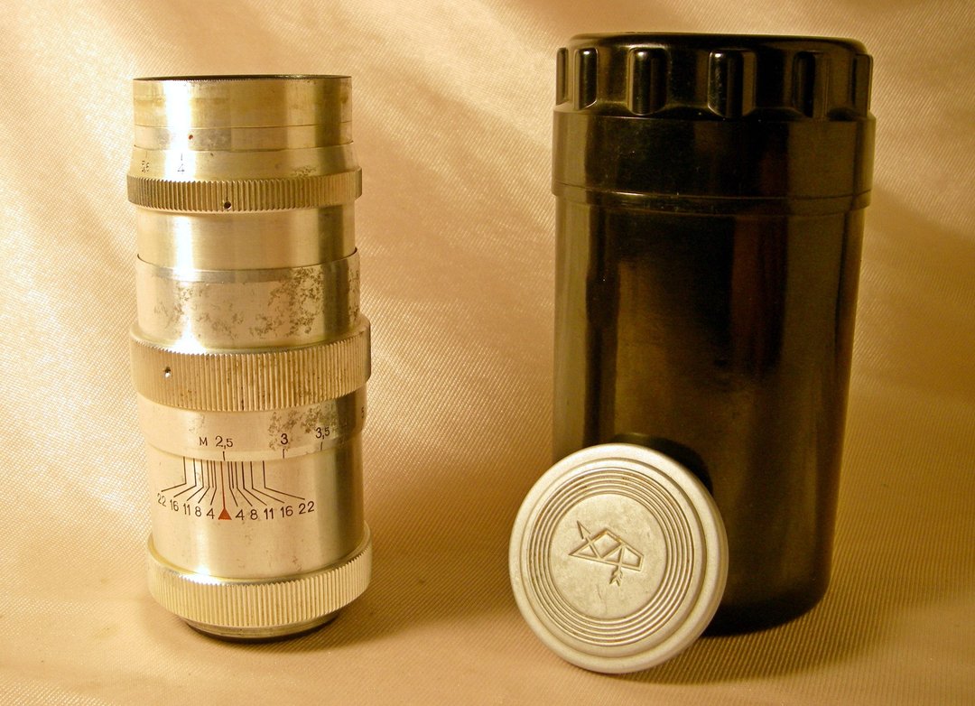 JUPITER-11 135mm f4 镜头红色 P 适用于 M39 LTM Leica Zorki FE - 相机 - 玻璃 