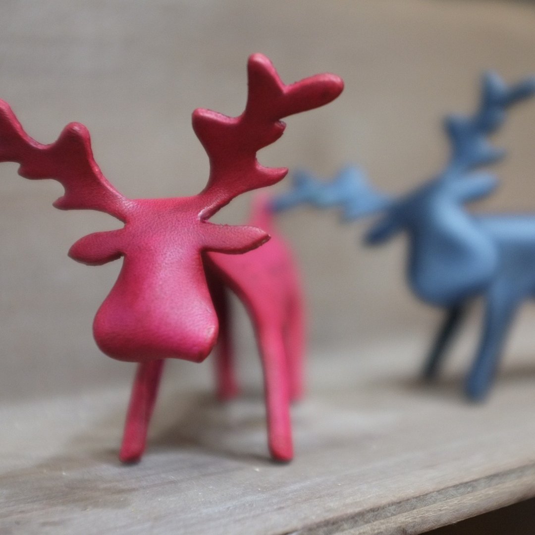 Oh!deer 皮制疗愈系小麋鹿 : 辣椒红 :　/ 愈し多彩な鹿ちゃん - 其他 - 真皮 红色