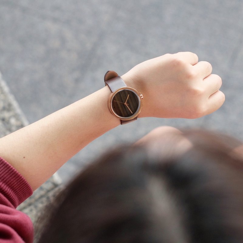 OAK WOOD x BRUNT CHOCOLATE - 女表 - 纸 咖啡色