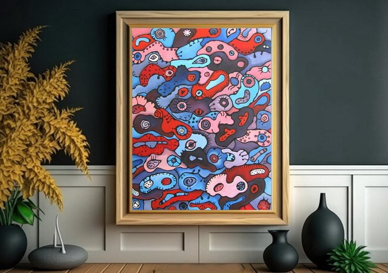 抽象油画大尺寸现代油画家居墙壁装饰 - 墙贴/壁贴 - 其他材质 多色