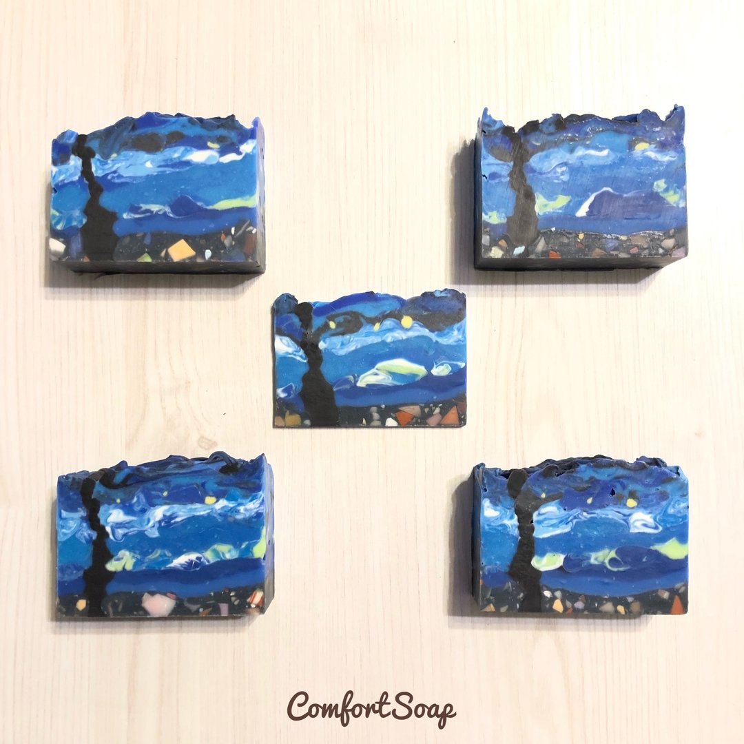 Starry night 油画皂 - 肥皂/手工皂 - 其他材质 