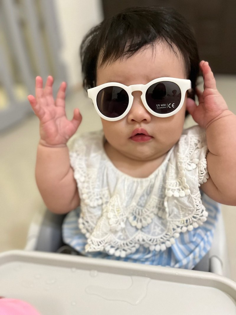 复古圆框 新生儿太阳眼镜 弹性软料  (另有其他尺寸) - 眼镜/眼镜框 - 塑料 多色