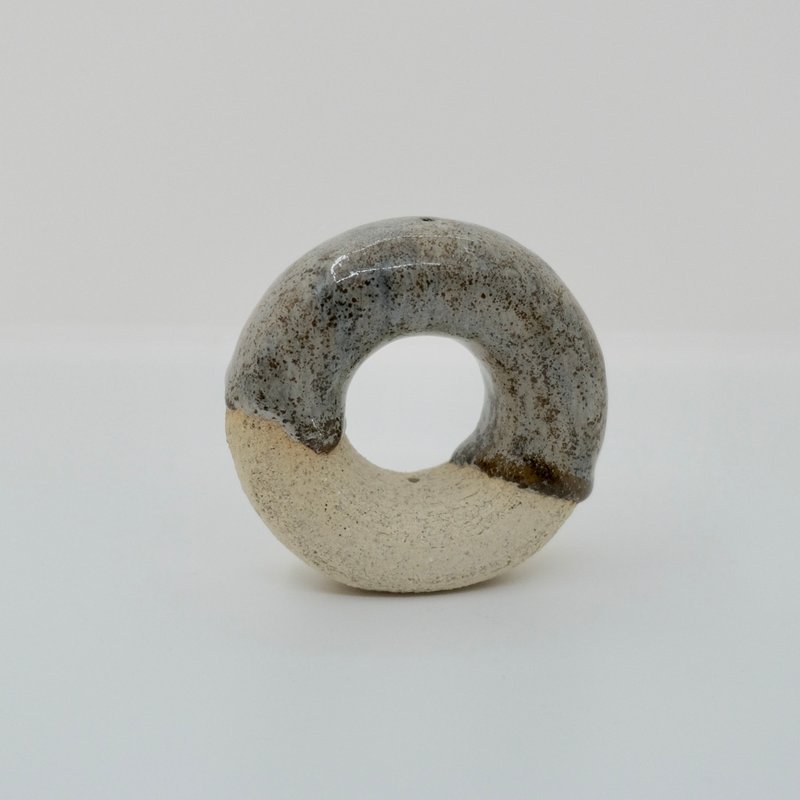 手工陶瓷冬甩线香插 - 摆饰 - 陶 咖啡色