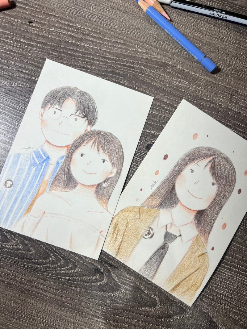 Maybe。色铅笔似颜绘 定制人像画 - 订制画像 - 纸 