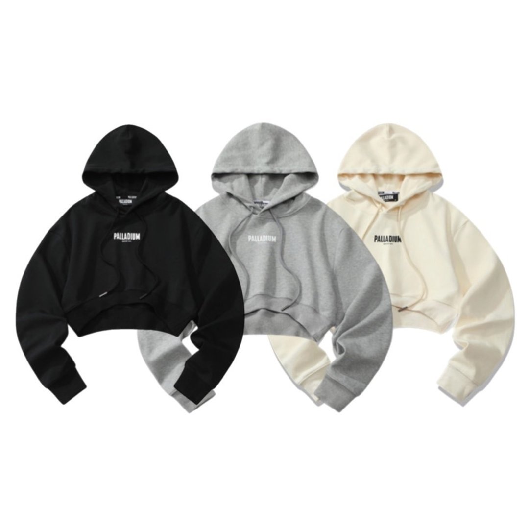 PALLADIUM 三色潮流短版连帽LOGO帽T 199300 - 中性连帽卫衣/T 恤 - 棉 多色