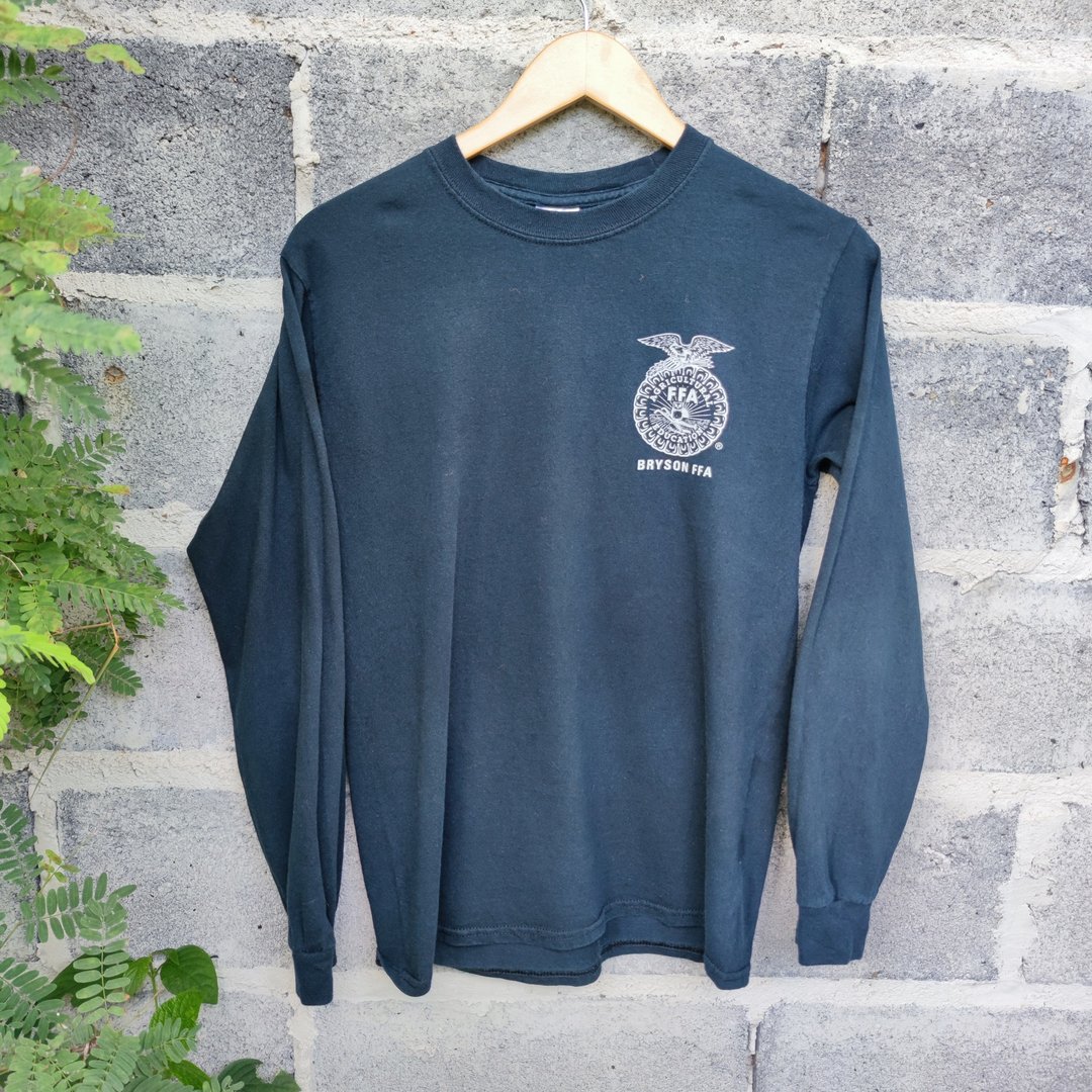 Vintage FFA Bryson Agriculture Long Sleeve T-Shirt - 男装上衣/T 恤 - 棉 黑色