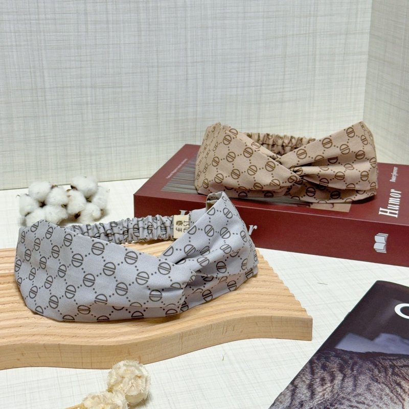 【巧妙艺手】简约奢华风 手作交叉扭结发带 - 发带/发箍 - 棉．麻 多色