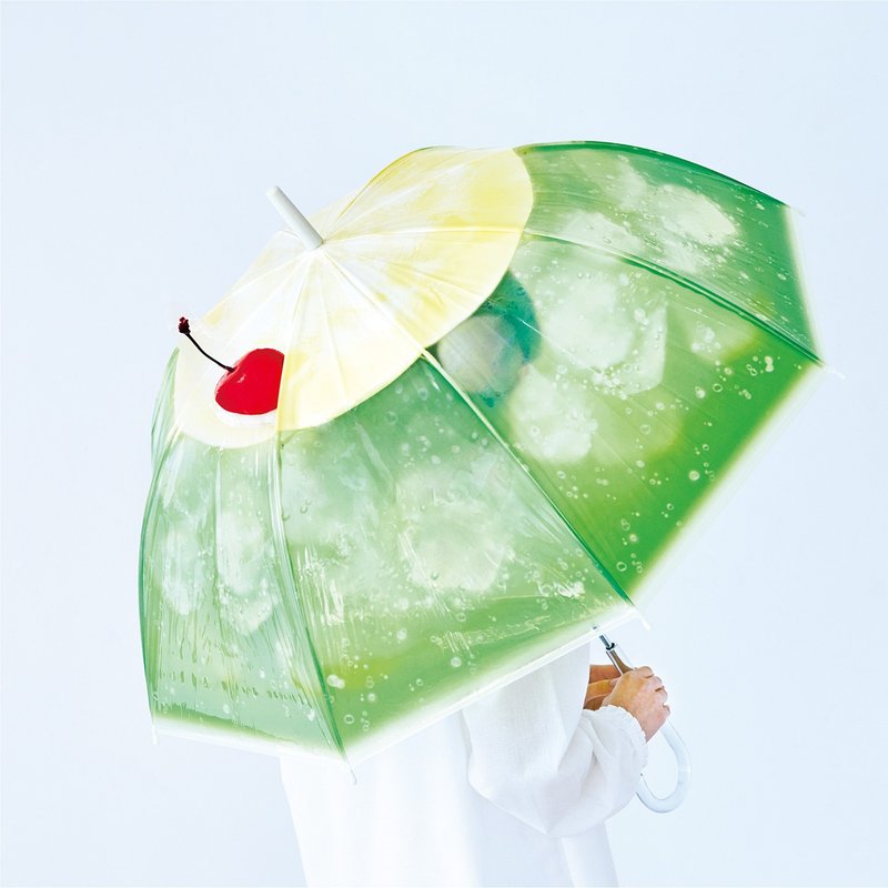 【YOU+MORE!】沁凉冰淇淋苏打透明伞-透明绿 - 雨伞/雨衣 - 其他材质 