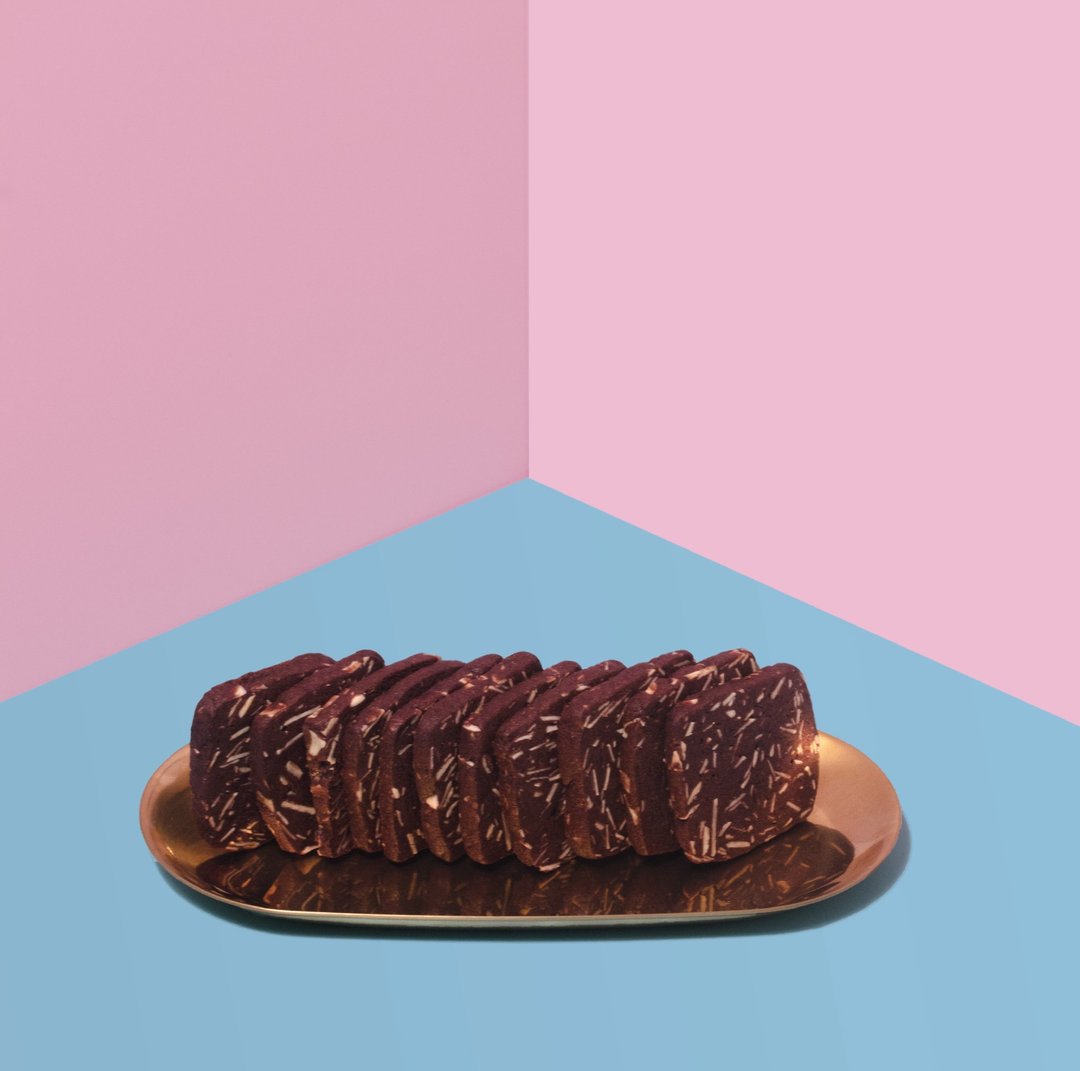 经典巧克力杏仁饼干 Classic Chocolate Almond - 手工饼干 - 新鲜食材 咖啡色
