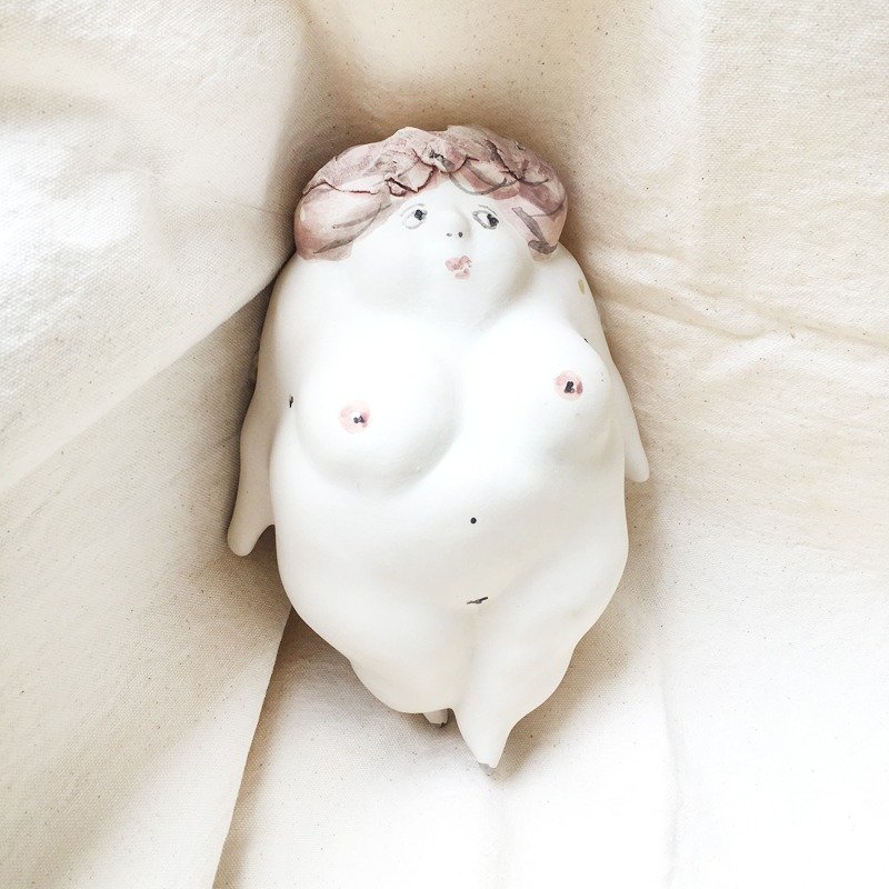 德国天花板吊饰大天使| 手绘上色 疗愈 吊饰 - 摆饰 - 陶 白色