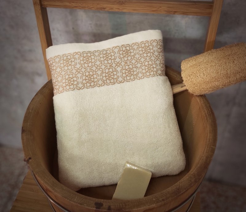 窗花系列-花现幸福浴巾 - 毛巾浴巾 - 棉．麻 