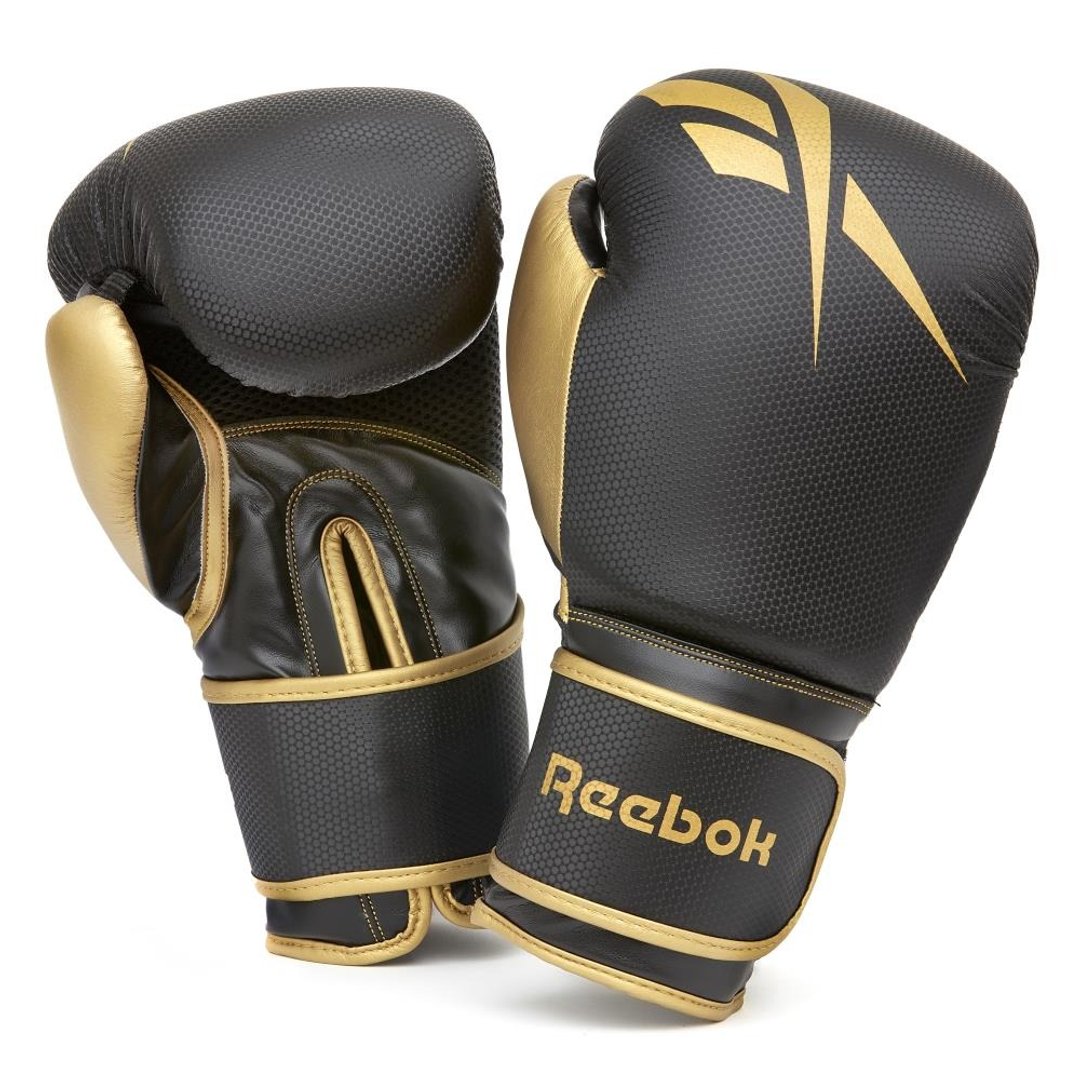 【Reebok】Boxing Gloves 拳击战斗手套 - Gold/Black - 运动/健身用品 - 聚酯纤维 黑色