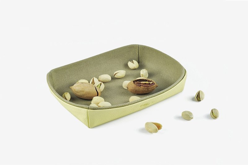 托盘 杂物盘 桌面收纳 浅黄 - 收纳用品 - 人造皮革 黄色