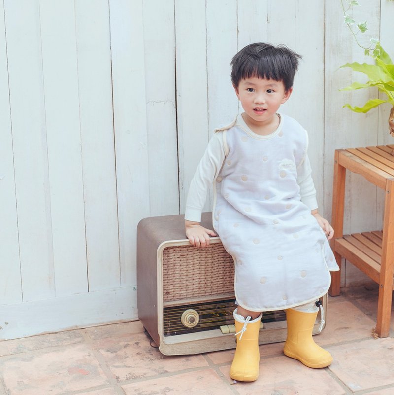 【双礼盒】五层纱防踢被 - 婴儿蓝S【新生儿礼/出生送礼】 - 满月礼盒 - 棉．麻 蓝色