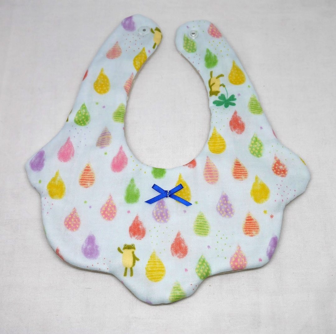 Japanese Handmade 8-layer-gauze Baby Bib/ drops - 围嘴/口水巾 - 棉．麻 多色