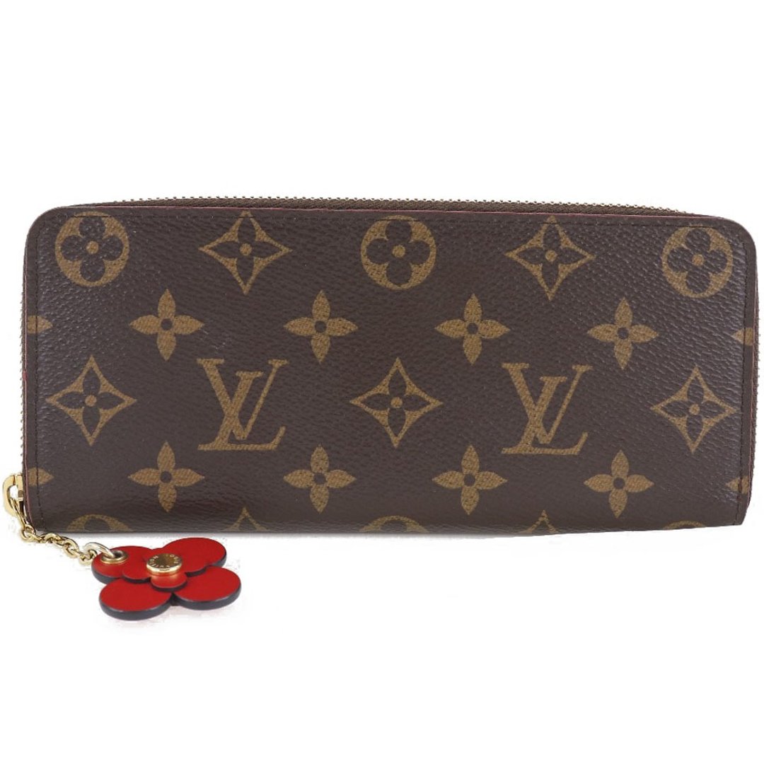 【日本直送】路易威登 LOUIS VUITTON Portefeuille Clémence 长夹 花卉吊饰 M62940 女性用【二手】 - 皮夹/钱包 - 人造皮革 咖啡色
