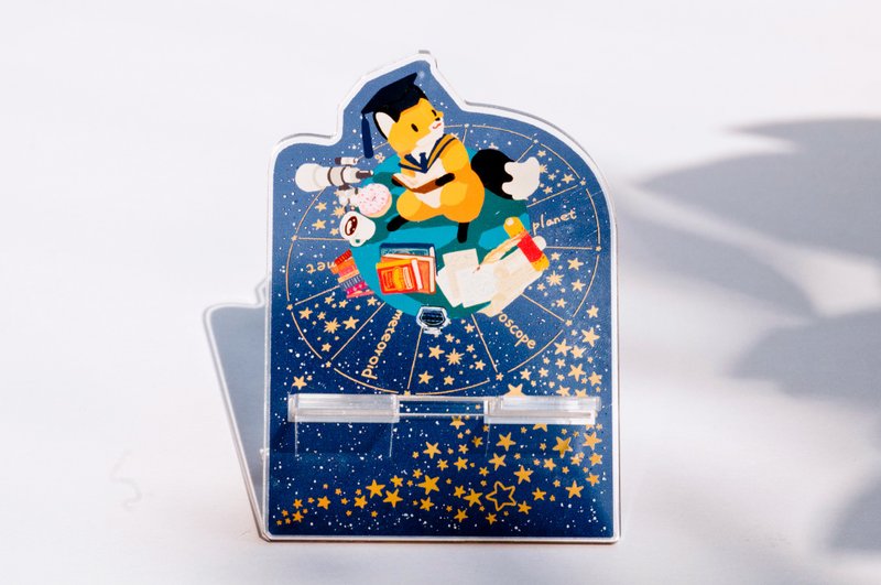 │星空观测员│透明压克力手机座 - 手机座/防尘塞 - 压克力 蓝色