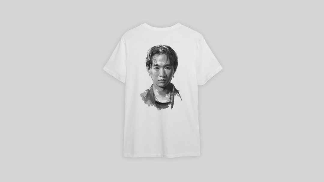 【星光不灭】家驹 & 利工民 纪念Tee - 男装上衣/T 恤 - 棉 白色