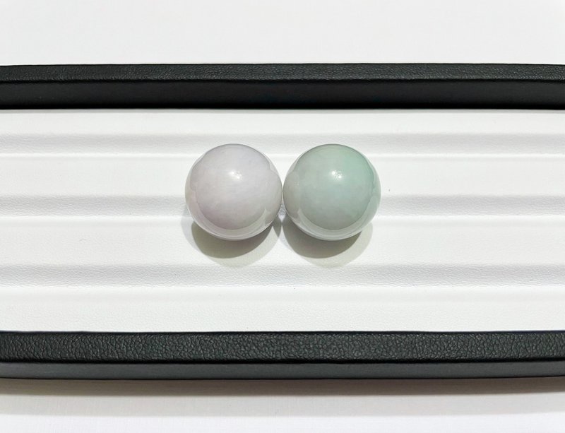 采矿 翡翠 圆珠 通孔珠 缅甸玉 (有孔) - 摆饰 - 玉石 