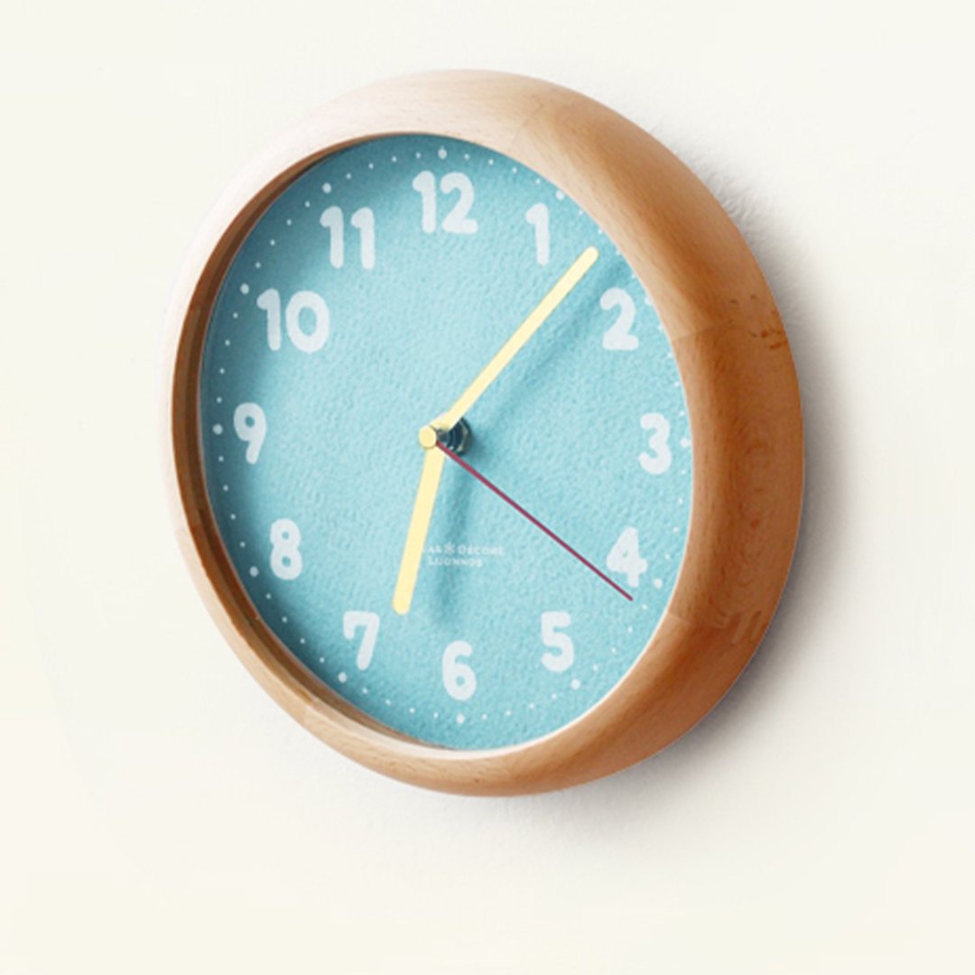 Natural log stile Non-woven wall hanging bell PalaDec Ihana Felt wall stand clock - 时钟/闹钟 - 木头 咖啡色