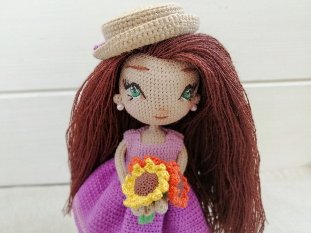 Look alike doll , custom amigurumi doll, 1 year old girl gift, custom doll - 玩偶/公仔 - 棉 多色