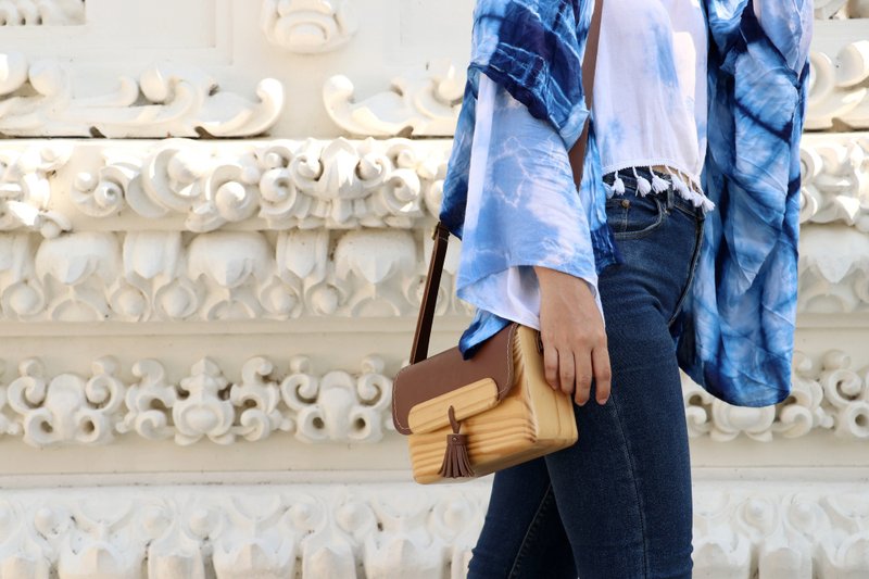 Wooden Bag - TS Shoulder (Dark Brown) - 侧背包/斜挎包 - 木头 咖啡色