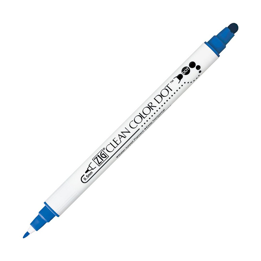 【Kuretake 日本吴竹】ZIG Clean Color Dot 点点笔 一般色 蓝色 - 其他书写用品 - 塑料 蓝色