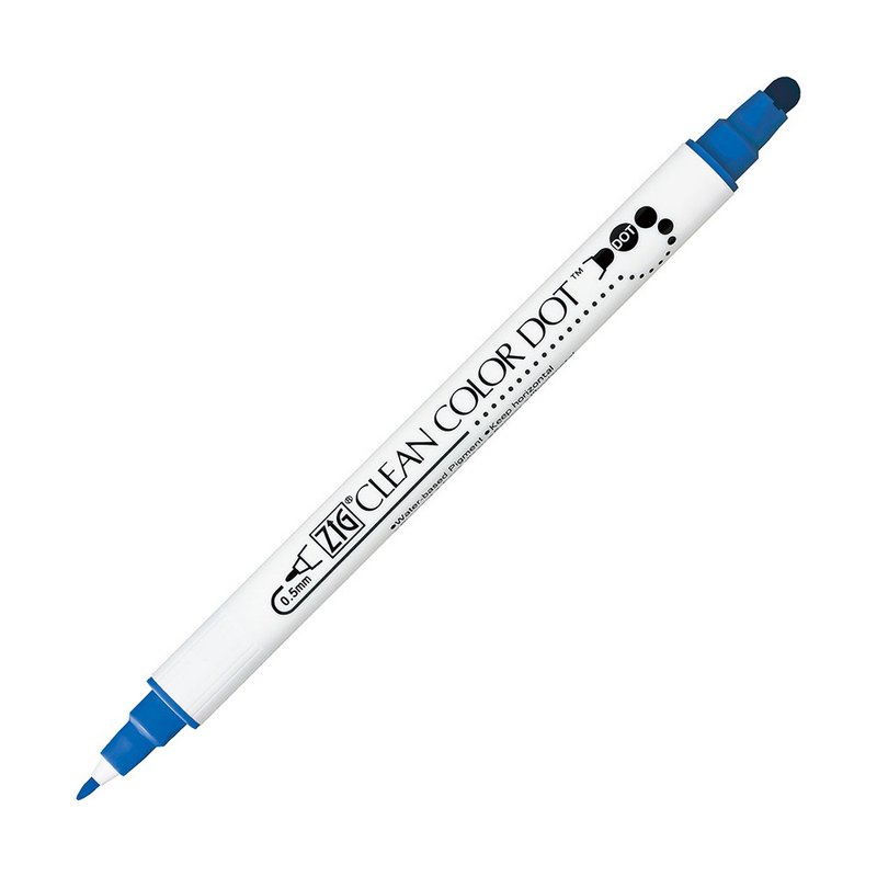 【Kuretake 日本吴竹】ZIG Clean Color Dot 点点笔 一般色 蓝色 - 其他书写用品 - 塑料 蓝色