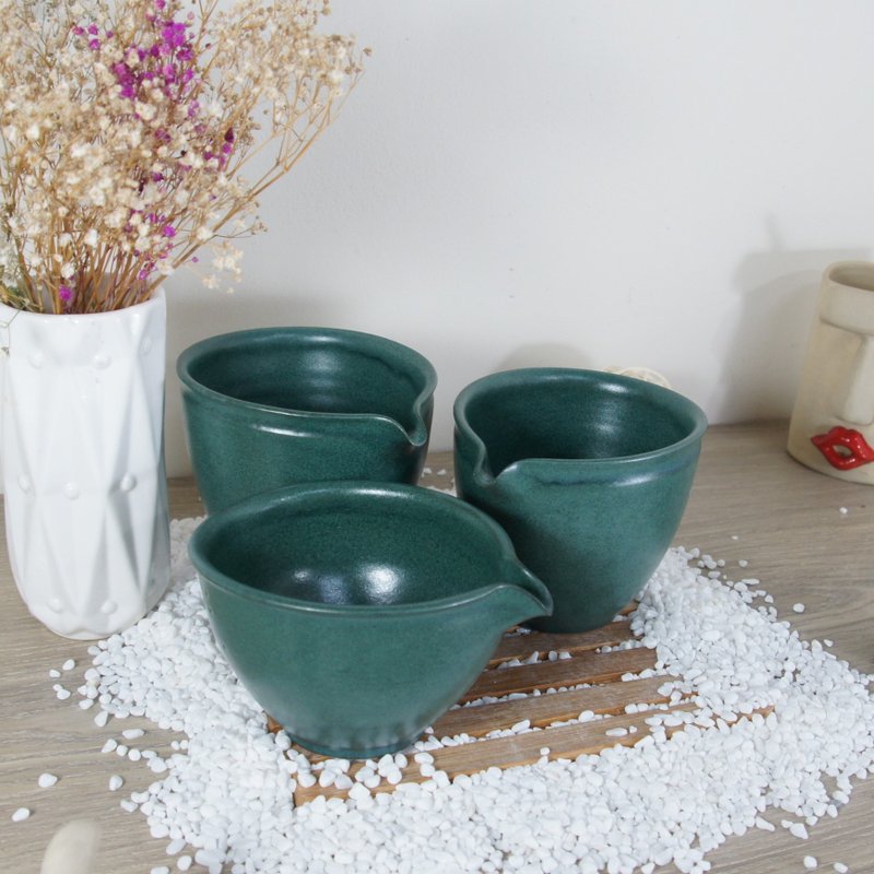 铬绿茶海,公道杯-容量约300,250,180ml - 茶具/茶杯 - 陶 绿色