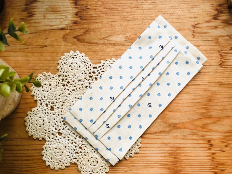 全包式口罩套-海洋 - 口罩 - 棉．麻 